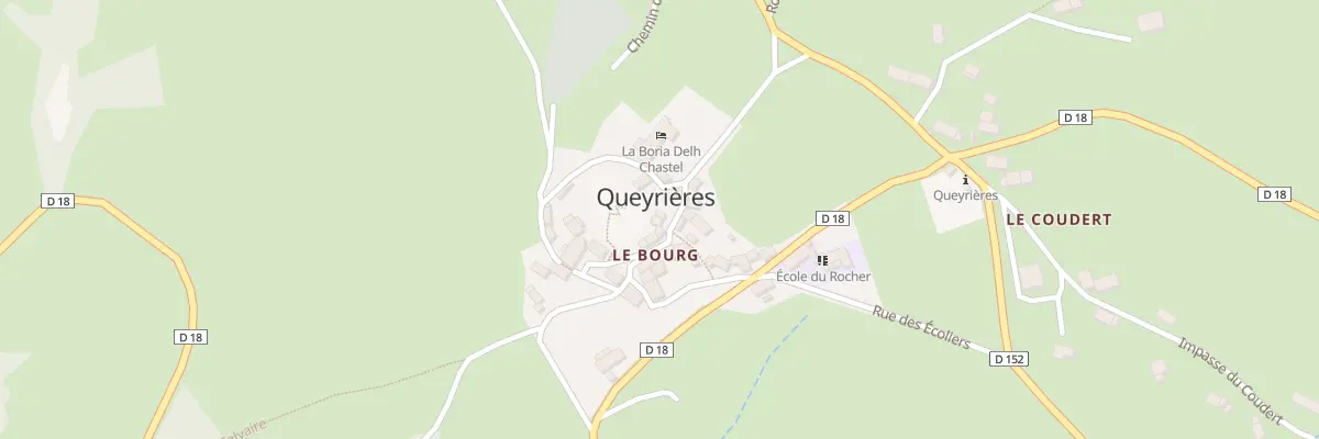 Plan du 190 Rue du Bourg à Queyrières