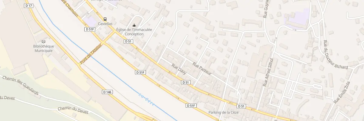 Plan du 6 Rue Jean Jacques Rousseau à Bessèges