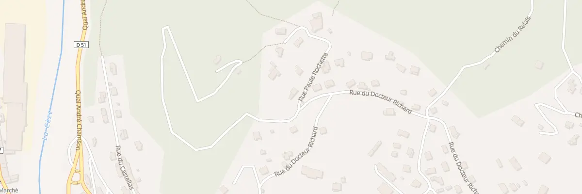 Plan du 75 Rue Paule Rochette à Bessèges