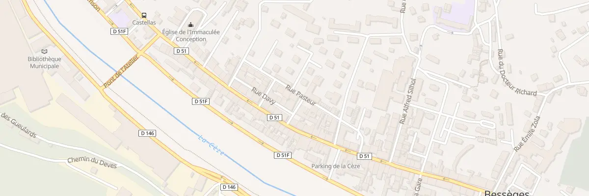 Plan du 9 Rue Pasteur à Bessèges