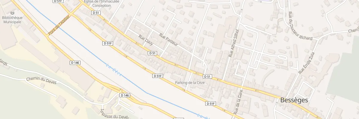 Plan du 50 Rue de la Republique à Bessèges