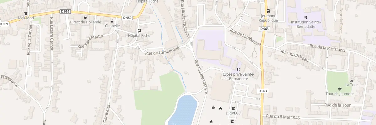Plan du 240 Rue Lambarene à Jeumont