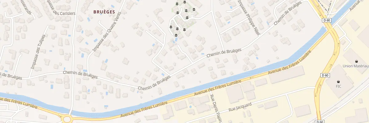Plan du 793 Che de Bruèges à Alès