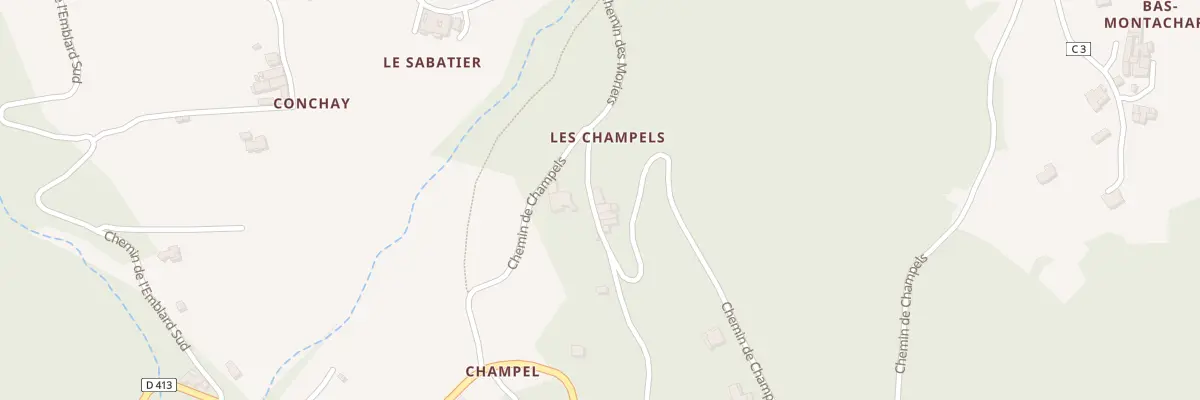 Plan du 936 Che des Champels aux Salelles