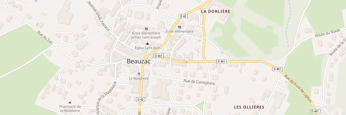 Plan du 2 Rue de l’Echauffat à Beauzac