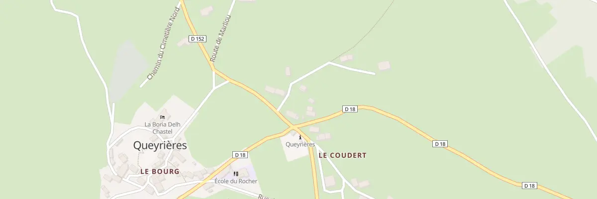 Plan du 5001 Le Coudert à Queyrières
