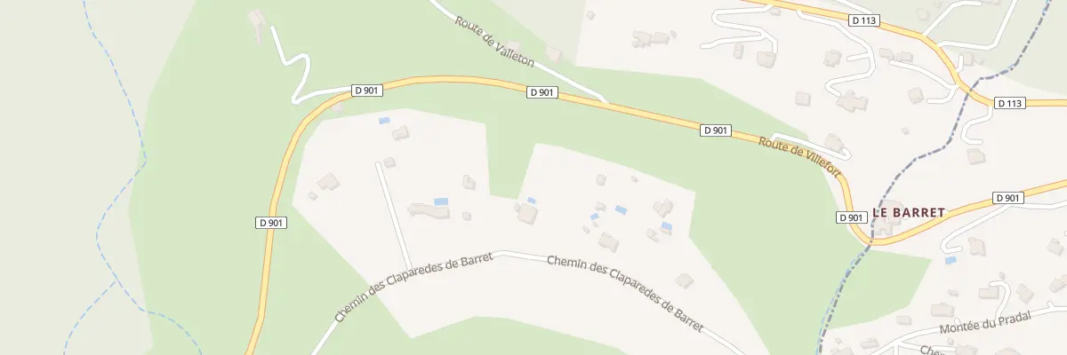 Plan du 527 Che des Claparèdes de Barret à Gravières