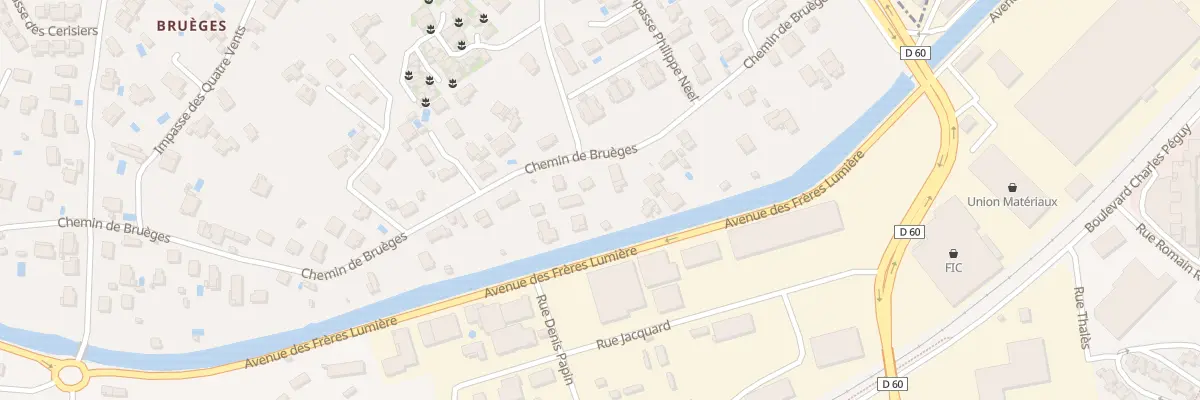 Plan du 904 Che de Bruèges à Alès