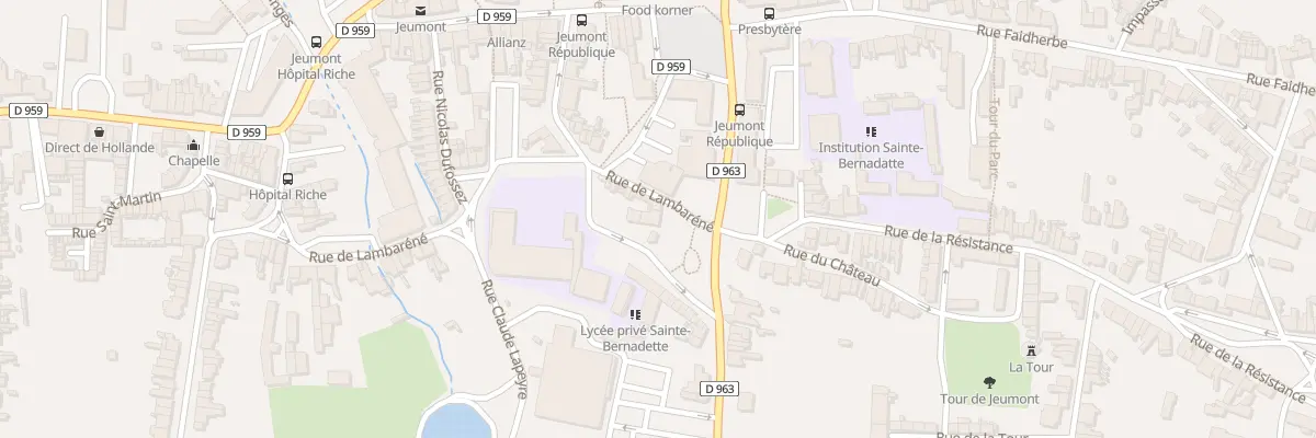 Plan du 26A Rue Lambarene à Jeumont