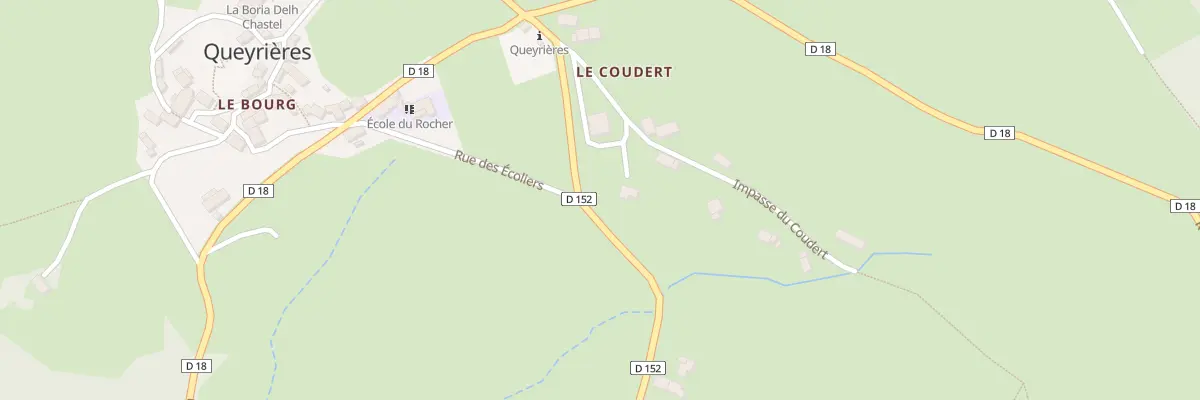 Plan du 5052 Le Coudert à Queyrières