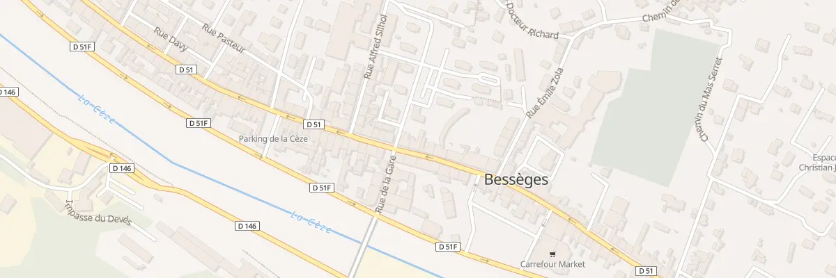 Plan du 6 Rue Albert Chambonnet à Bessèges