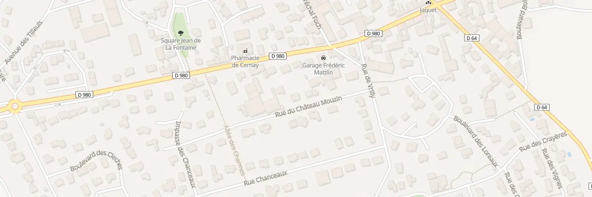 Plan du 8 Rue du Château Mouzin à Cernay-lès-Reims