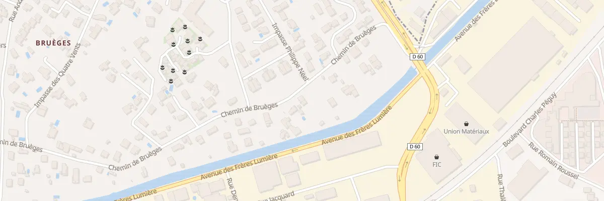 Plan du 990 Che de Bruèges à Alès