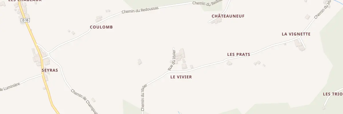 Plan du 38 Che du Vivier aux Salelles