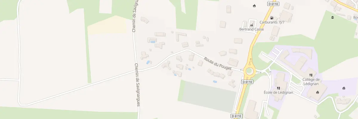 Plan du 177 Rte du Pouget à Lédignan