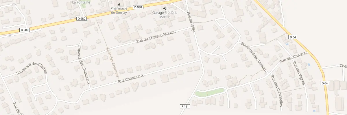 Plan du 3 Rue des Chanceaux à Cernay-lès-Reims