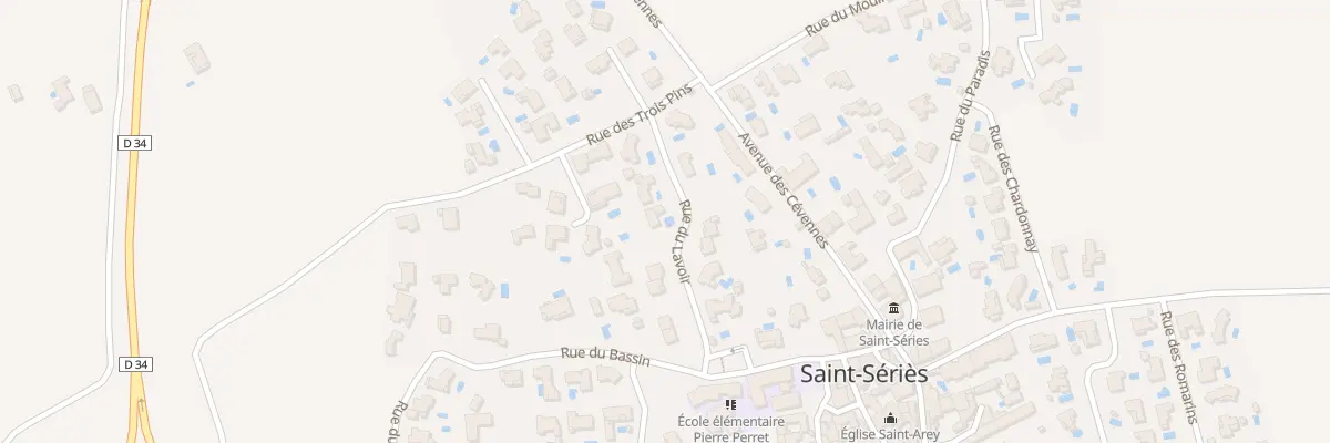 Plan du 116 Rue Du Lavoir à Saint-Sériès