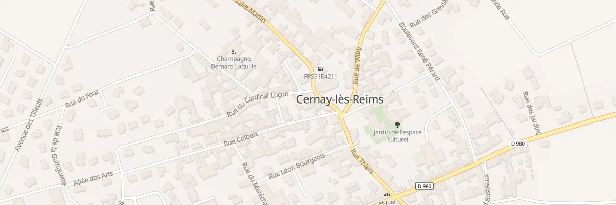 Plan du 1 Rue du Cardinal Luçon à Cernay-lès-Reims