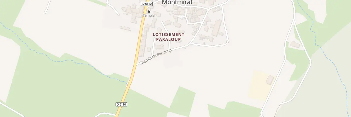 Plan du 110 Che de Pareloup à Montmirat