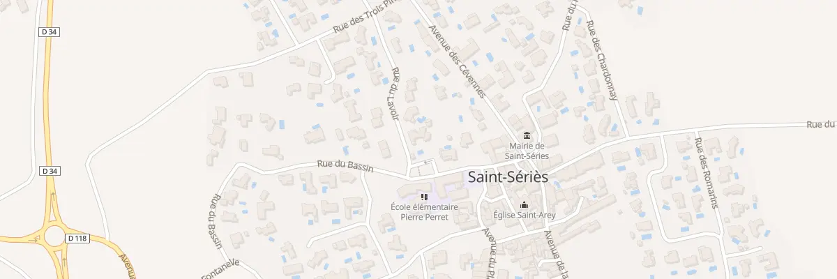 Plan du 32 Rue Du Lavoir à Saint-Sériès