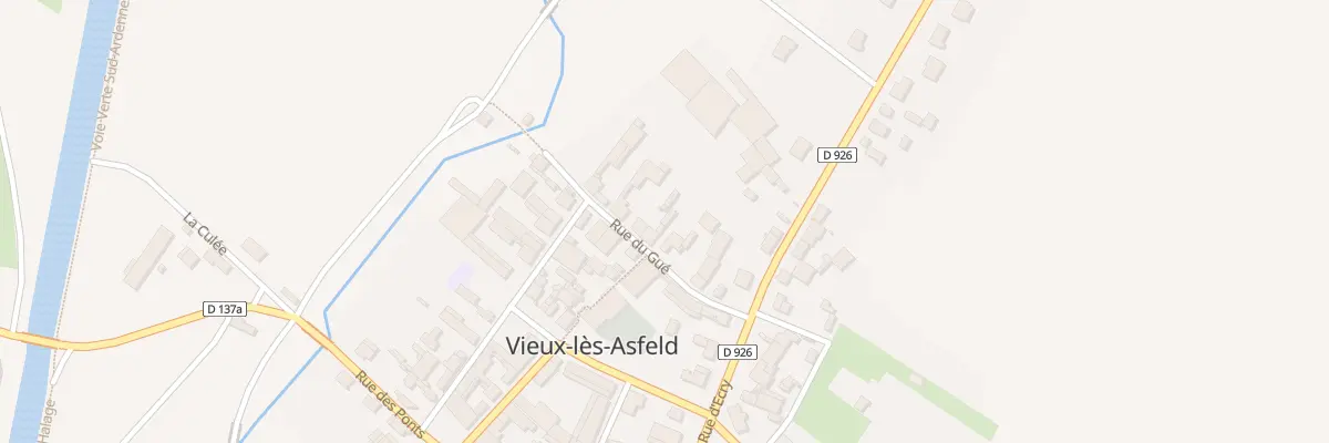 Plan du 10 Rue du Gue à Vieux-lès-Asfeld