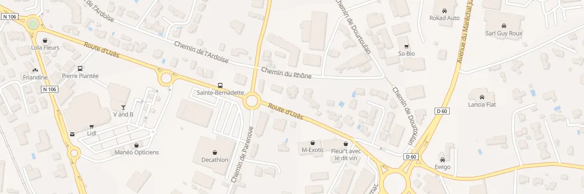 Plan du 485 Rte d’Uzes à Alès