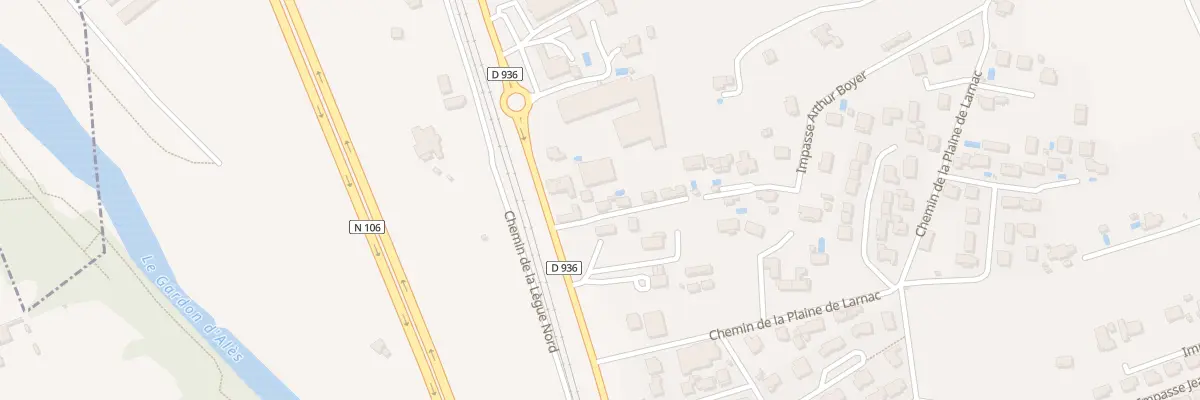 Plan du 633 Rte de Nîmes à Saint-Hilaire-de-Brethmas