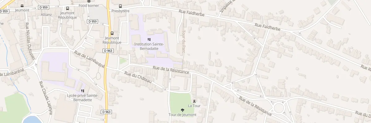 Plan du 190 Rue de la Résistance à Jeumont