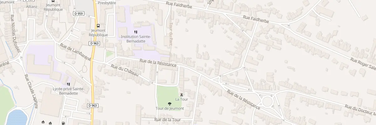 Plan du 228 Rue de la Résistance à Jeumont