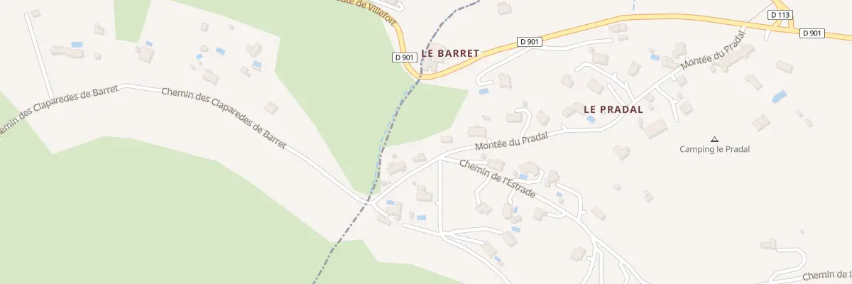 Plan du 418 Mte du Pradal aux Vans