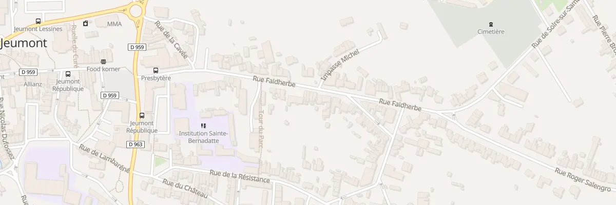 Plan du 255 Rue Faidherbe à Jeumont