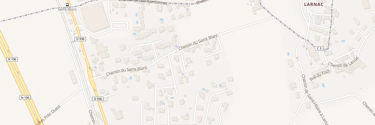 Plan du 285 Che du Serre Blanc à Saint-Hilaire-de-Brethmas