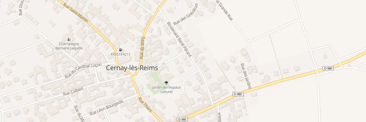 Plan du 12 Rue Jules Ferry à Cernay-lès-Reims