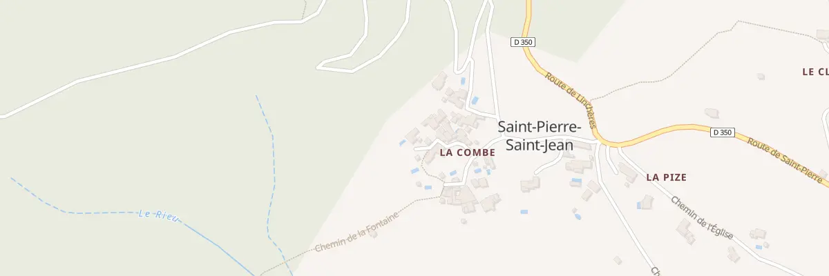 Plan du 9058 La Combe à Saint-Pierre-Saint-Jean