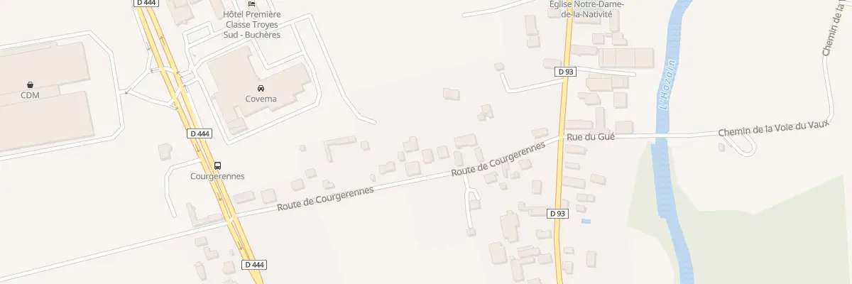 Plan du 6 Rte de Courgerennes à Buchères