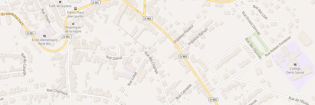 Plan du 34 Rue Delval à Trélon