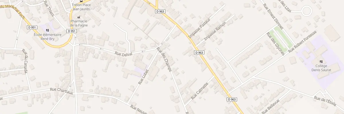 Plan du 5 Rue des Champs à Sains-du-Nord