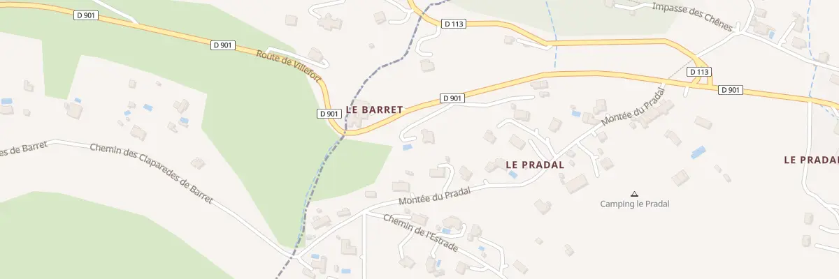 Plan du 327 Rte de Villefort aux Vans