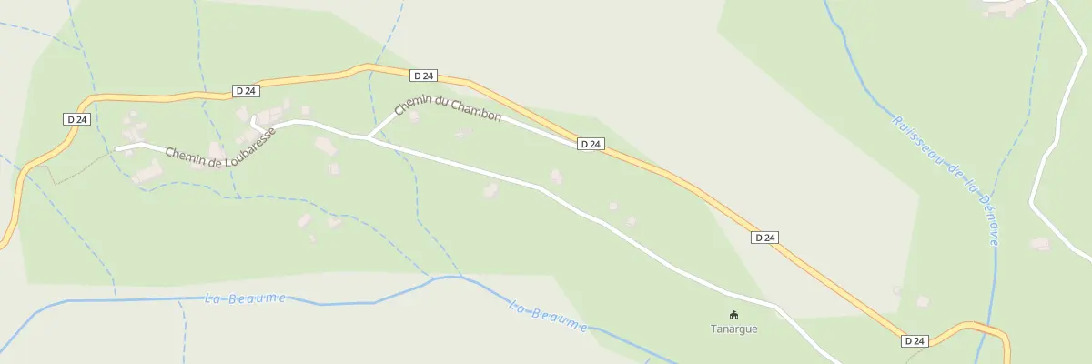 Plan du 5372 Le Chambon à Valgorge
