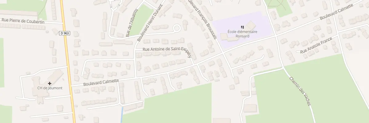 Plan du 34 Bd Albert Calmette à Jeumont
