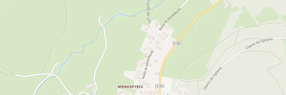 Plan du 390 Rte de Monedeyres à Queyrières