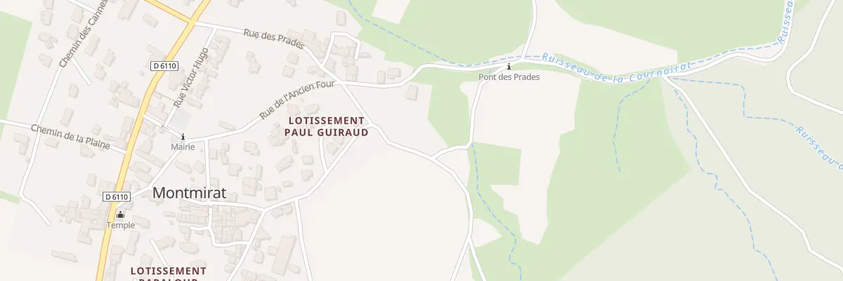 Plan de la Rue de l’Ancien Four à Montmirat