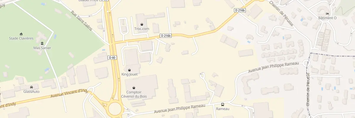 Plan du 232 Che du Viget à Alès