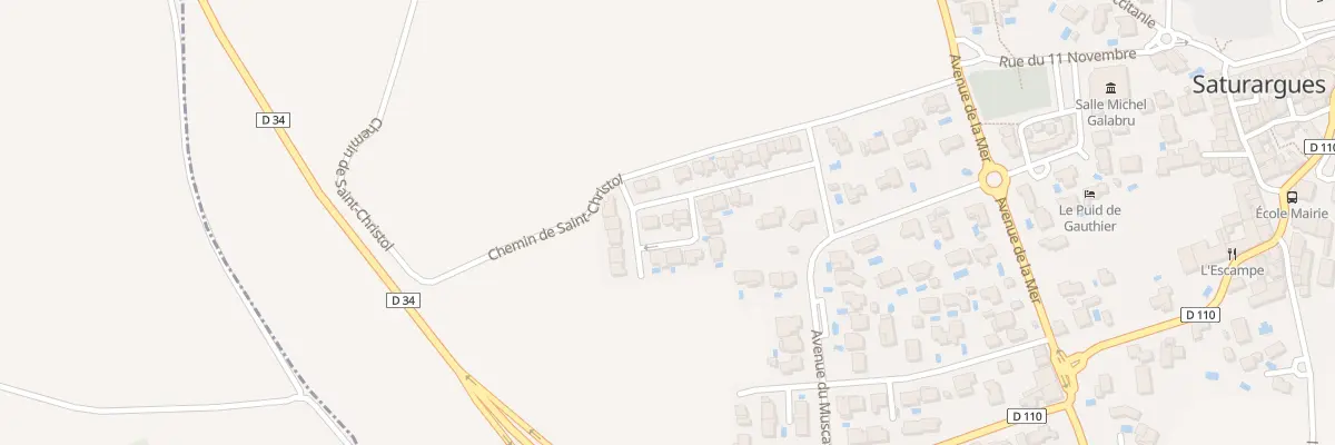 Plan du 822 Las Gremenousas à Saturargues
