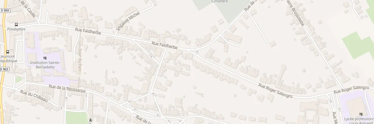 Plan du 459 Rue Faidherbe à Jeumont