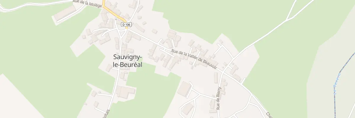 Plan du 14 Rue de la Vallee de Beauvoir à Sauvigny-le-Beuréal