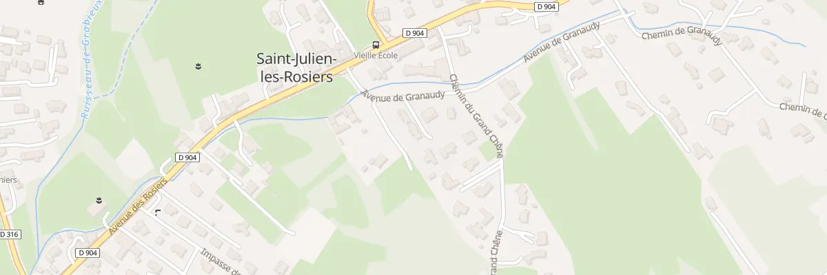 Plan du 2 Lot Le Grand Chêne à Saint-Julien-les-Rosiers