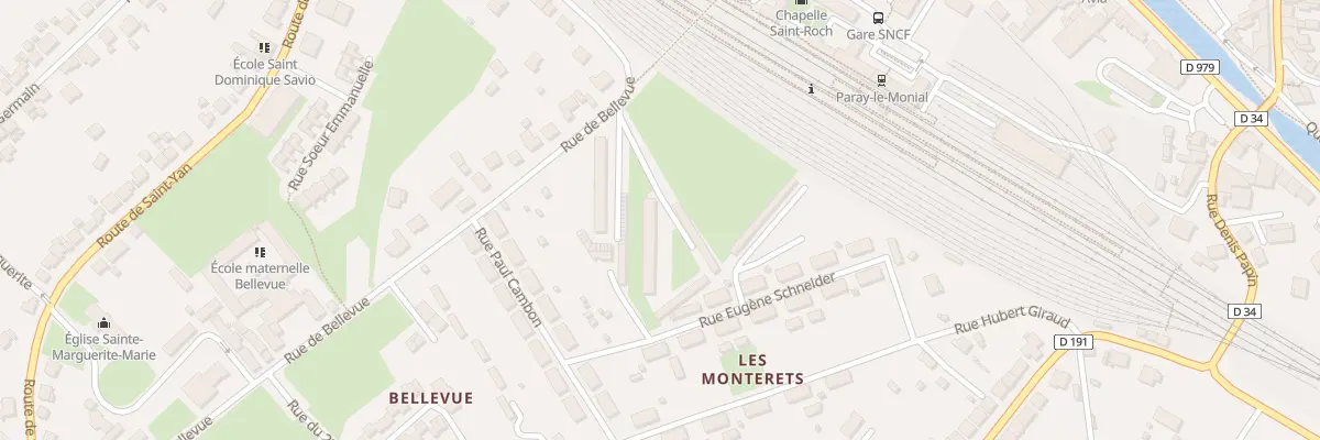 Plan du 3 Rue de Bellevue à Paray-le-Monial