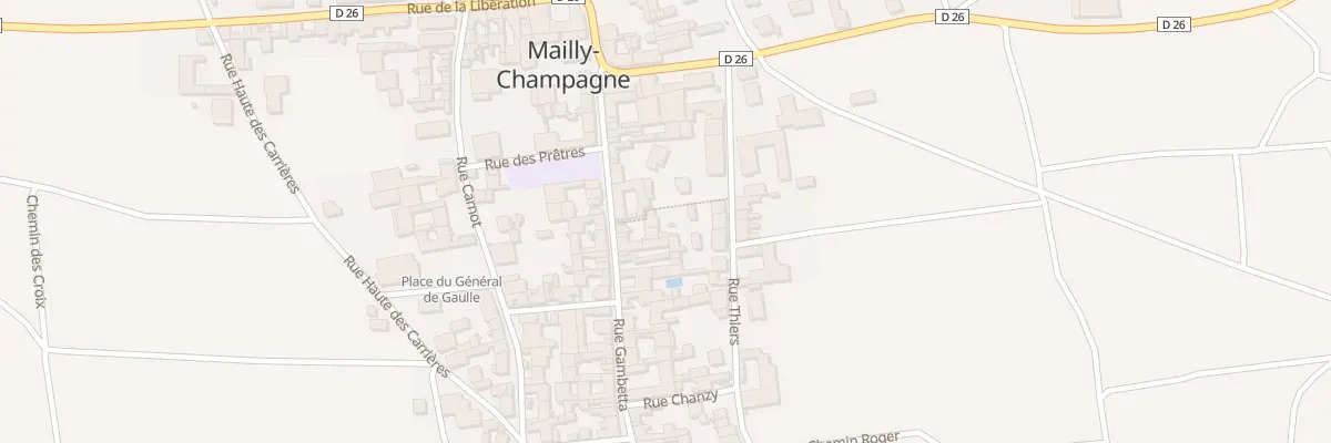 Plan du 13 Rue Gambetta à Mailly-Champagne