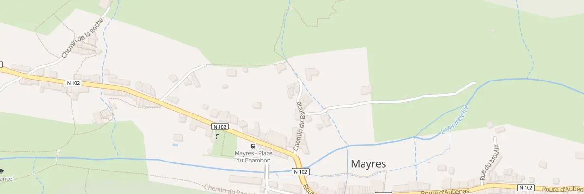 Plan du 105 Che de Banne à Mayres